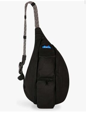 Kavu Mini Rope Bag Black Sling with Contrast Strap EUC
